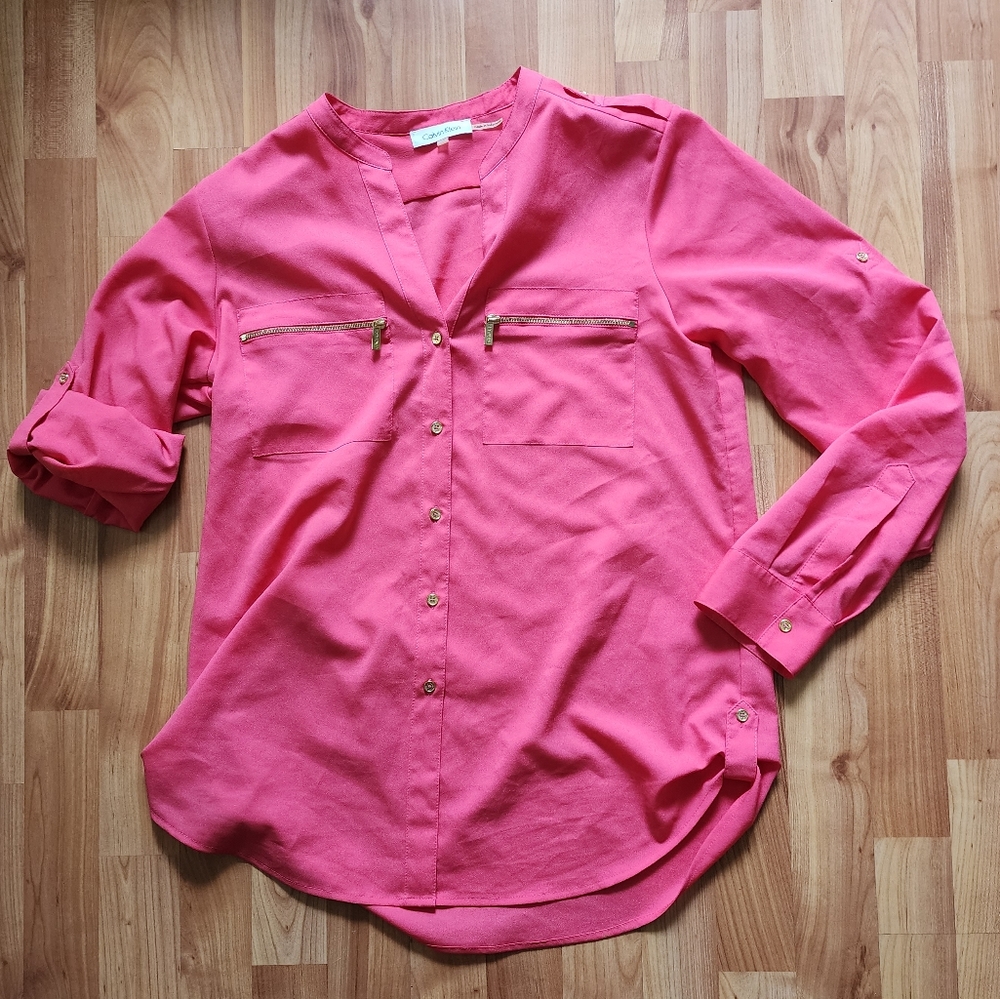 Calvin Klein Pink Button Down